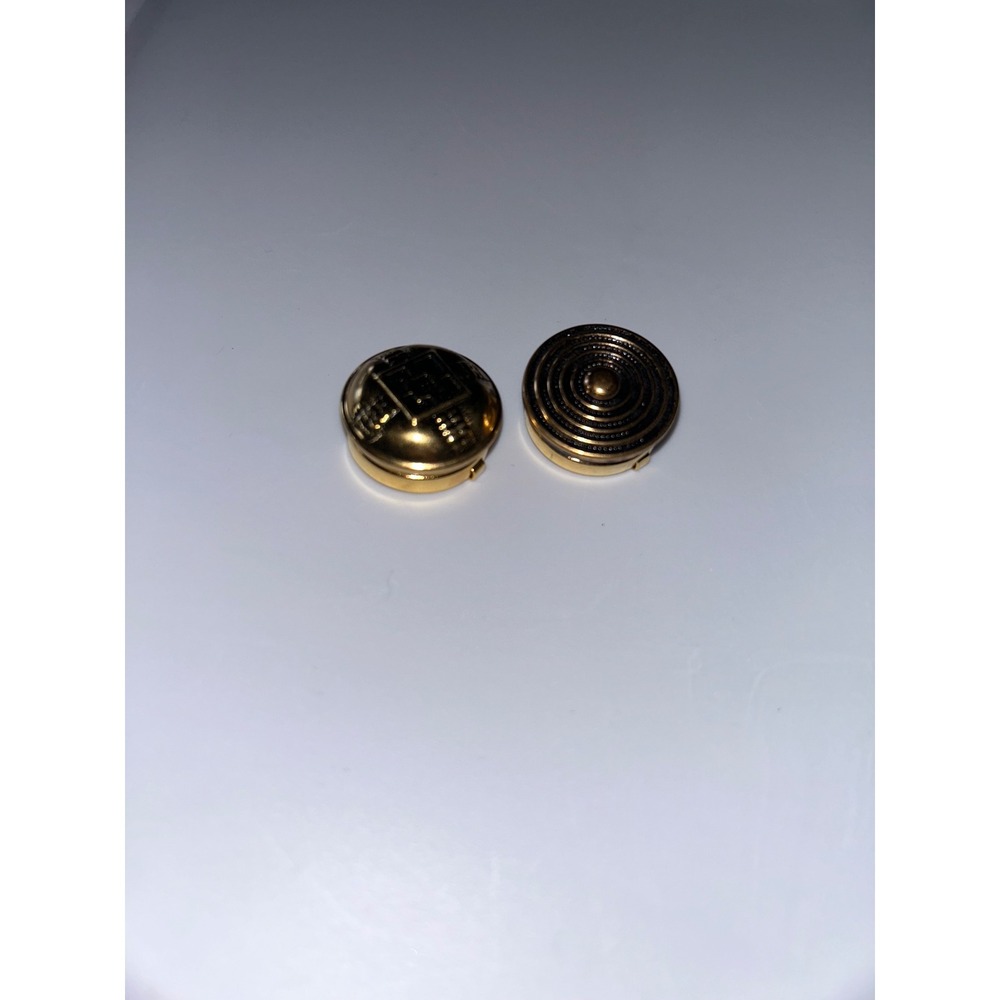Vintage Gold Tone Buttons Set of 2 Unique Textured Replacement Craft Sewing - Picture 2 of 5